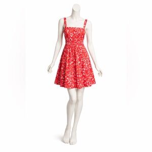 American Living Girls Red & White Floral Dress | Youth Size 12 | Lined